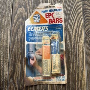 Vintage Elmer's Hand Moldable Epoxy Bar  in Original Package 1976